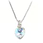 Swarovski AB Crystal heart stone on fine chain with gift box. Made in England. Beautiful jewellery for very special people.