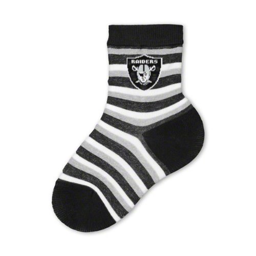 Oakland Raiders Toddler Black NFL Stripe Socks