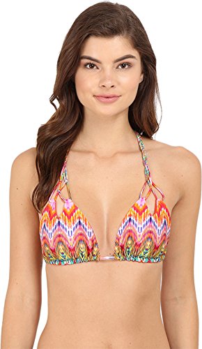 Luli Fama Women’s Sunkissed Laughter Reversible Sliding Triangle Top Multi S