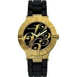 Mango QM761.91.01 Ladies Salsa Black Dial with Black Silicone Strap Watch