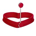 Trudeau 4-Inch Heart Shaped Egg Ring, Red