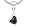 Birthstone Spacer Bead Charm (Crystal Black Heart)