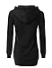 JJ Perfection Womens Raglan Long Sleeve French Terry Tunic Top Hoodie
