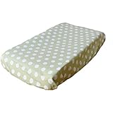 My Baby Sam Pixie Baby Contour Changing Pad Cover, Pink and Green