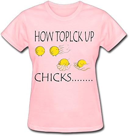 Short Sleeve How 2 Pick Up Chicks Women Tshirt Pink