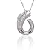 14K White Gold 0.13 ct. Diamond Journey of Love Fashion Pendant with Chain
