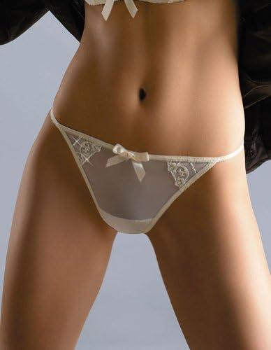 Gracya Glow Cream Thong with Swarovski Crystals