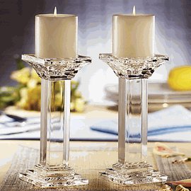 Godinger Pillar Candlestick Pair