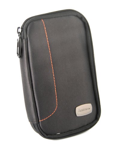 DURAGADGET 6.4cm/2.5 External Hard Drive Case in black with red detail
