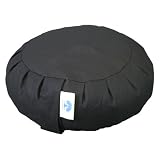 Meditation Cushion, Support Cushion - Zafu (Buckwheat) Zen Black