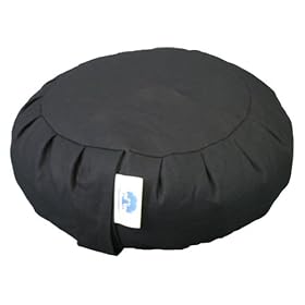 Meditation Cushion, Support Cushion - Zafu (Buckwheat) Zen Black