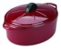 Daniel Boulud Kitchen Infiniti Cast Iron Cookware 7quart Oval Roaster, Red
