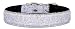 12 Silver Bling Bling Glitter leather dog collar