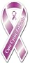 Cure Cystic Fibrosis Purple Ribbon Magnet