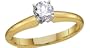 14k Yellow Gold Round Brilliant Cut Classic Solitaire Ring (1/2 ct, H, SI2)