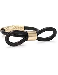 by boe Black Leather Knot Ring, Size 7.5