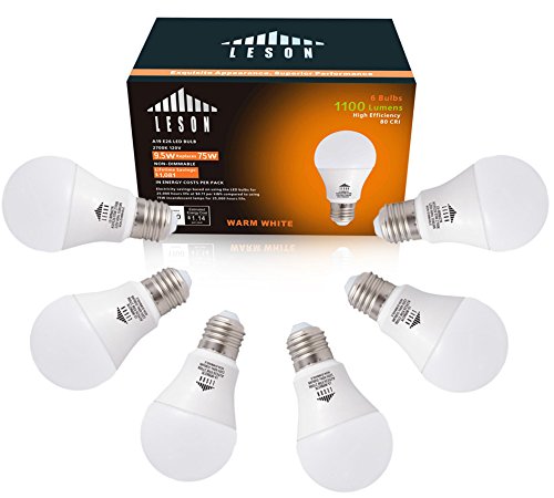 Leson a19 led light bulb e26/e27 base 9w, equivalent to 75 watt i…
