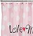 Disney Minnie Mouse Fabric Shower Curtain Pink w/ Dots