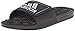 adidas Men's Adissage 2.0 Slides Sandal, Black/Metallic Silver, 9