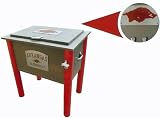 Arkansas Razorback Rustic Wood Cooler