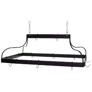 Grace Mediterranean Pot Rack with Hooks and Chain