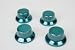 Bass mods Custom Hat Style Guitar and Bass knobs Trans Green 4 set
