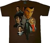 Heroes Characters Painting Brown T-Shirt Tee