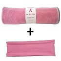 Yogitoes Pink SKIDLESS mat towel + Pink hBand by Absolute Yogi