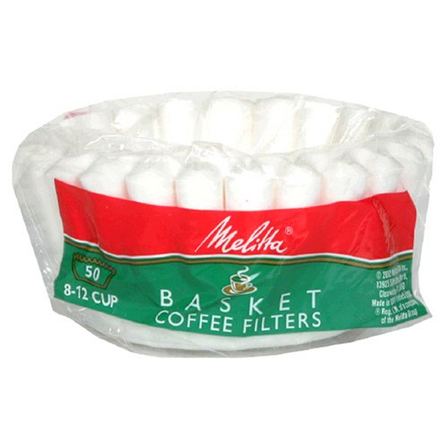 Melitta Basket Coffee Filters, White, 8-12 Cup Size, 50-Count (Pack of 12)