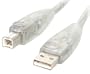 StarTech.com 15-Feet Transparent USB 2.0 Cable - A to B (USB2HAB15T)