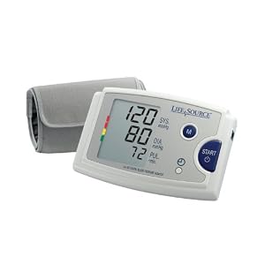 LifeSource UA-787EJ Quick Response Auto Inflate Blood Pressure Monitor with Easy-Fit Cuff, Pressure Rating Indicator and AC Adapter