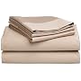 Montecarlo Fine Hotel Linens 800-Thread-Count Egyptian Cotton Sateen Queen Sheet Set, Toast