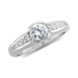 14k White Gold Bridal Natural Diamond Engagement Ring (G, SI2, 0.60 cttw) Certificate of Authenticity 41GPFjnqIsL. SL160 14k White Gold Bridal Natural Diamond Engagement Ring (G, SI2, 0.60 cttw) Certificate of Authenticity