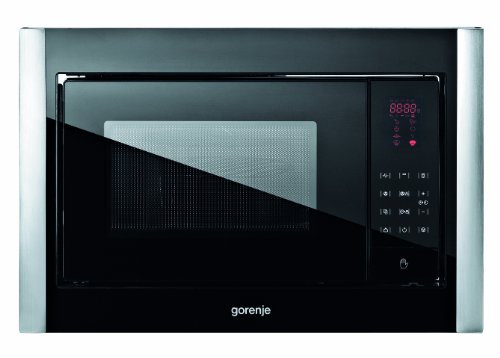 Gorenje BM6340AX Einbau-Mikrowelle / 25 L  / 900 W  / schwarz mit Edelstahl / Nutzung als Hei&szlig;luftbackofen, Solomikrowelle, Grill oder Kombiger&auml;t  ...
