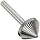 PFERD 90 Degree Cone Carbide Bur, Uncoated (Bright) Finish, Single Cut, Point End, 1/8" Shank, 1/8" Head Diameter, 1/16" Head Length (SK-42)