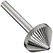 PFERD 90 Degree Cone Carbide Double-Ended Bur, Uncoated (Bright) Finish, Single Cut, Point End