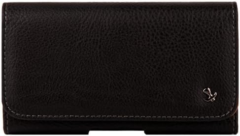 Black Textured Faux Leather Executive Horizontal Holster Case w/ Fixed Belt Clip (SAM061) for Samsung Galaxy IV / S4 Android 4.2 Smartphone + Universal Windshield Mount with Adjustable arms and push release button + SumacLife TM Wisdom Courage Wristband