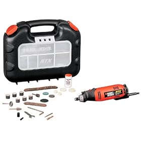 Black & Decker RTX-1 2 Amp 8,000 to 30,000 RPM Variable Speed Rotary Tool with 55 Accessories