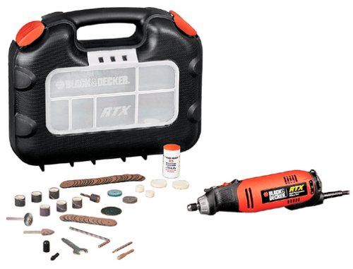 ASIN:B000050FBB:Black & Decker RTX-1 2 Amp 8,000 to 30,000 RPM Variable Speed Rotary Tool with 55 Accessories