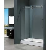 Vigo Industries VG6041CHCL4874 Frameless Tempered Glass Sliding Enclosure, Chrome