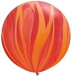 Giant SuperAgate Red Orange Marbled 30