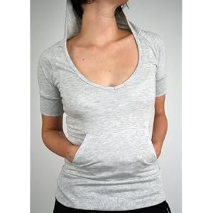 Buy Alternative Ladies Eco Heather Short Sleeve Hoodie by Alternative