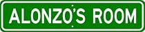 ALONZO ROOM SIGN - Personalized Gift Boy or Girl, Aluminum