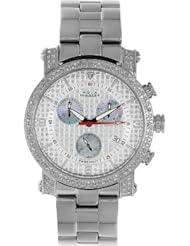 Aqua Master Mens or Womens Round Diamond Watch with Two Row Diamond Bezel, 1.75 ctw Gold