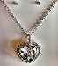 Rampage 3-D Crystal and CZ Silver Heart Necklace Pendant and Stud Earring Set in Gift Box