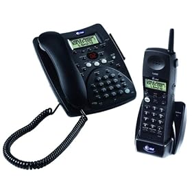 AT&T 1480 2.4 GHz Corded/Cordless Telephone with Caller ID and Answering System (Espresso)