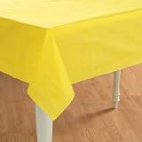 Lemon Yellow (Bright Yellow) Round Paper Tablecover (Single)