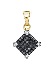 0.15CTW BLACK DIAMOND MICRO-PAVE PENDANT
