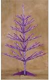 2' Purple Pre-lit Twig Christmas Tree