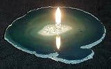 Agate Rock Oil Candle - Green/Teal